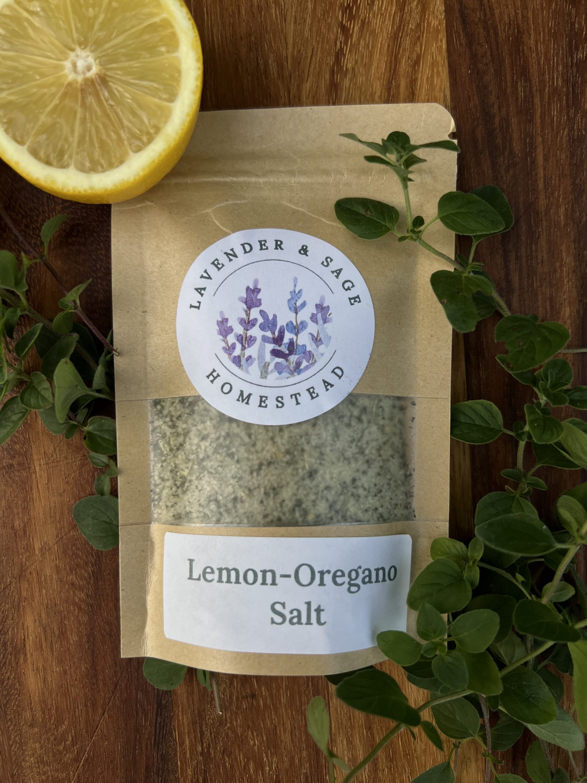 Packet of lemon - oregano salt