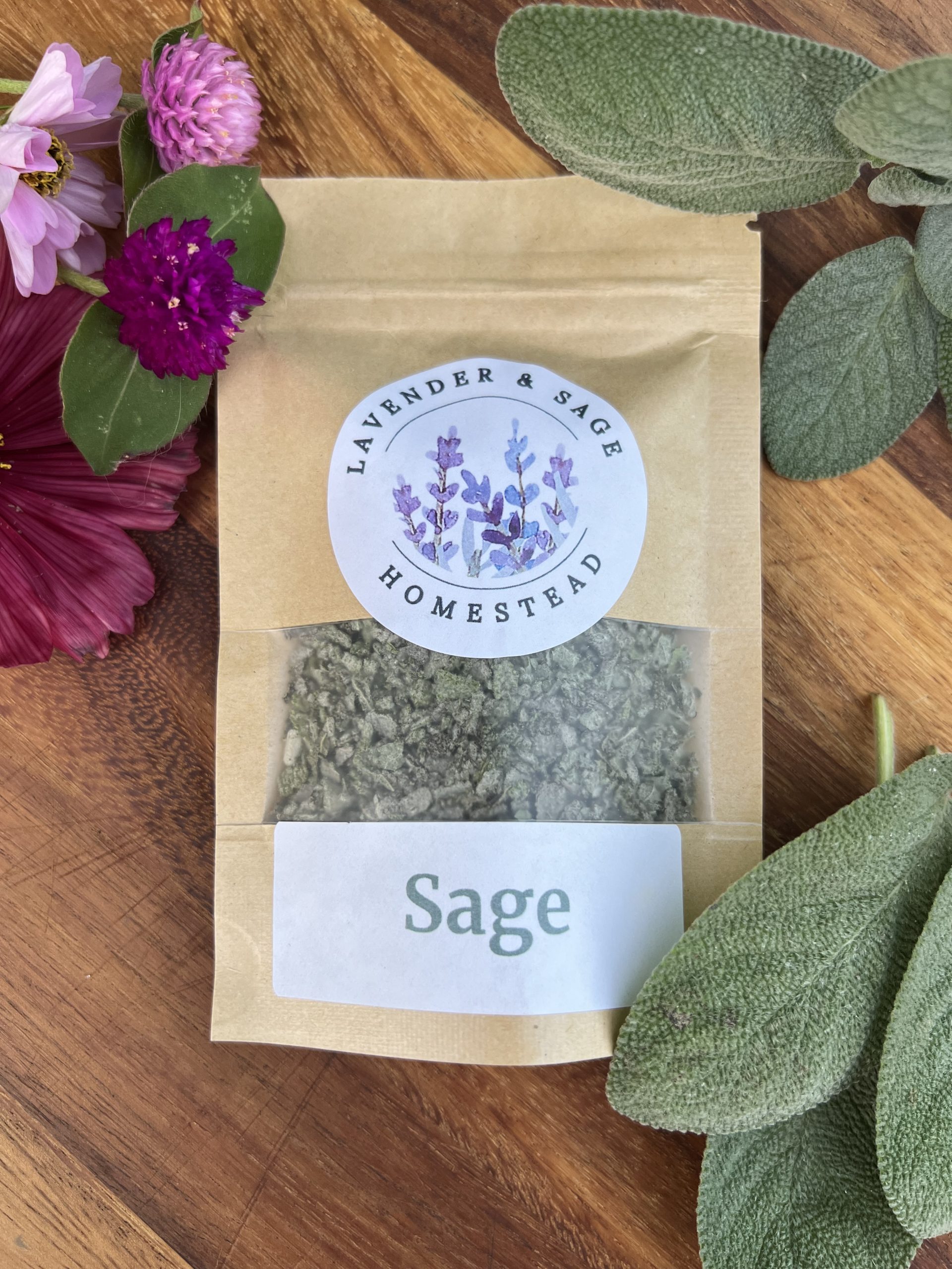 Packet of dried sage