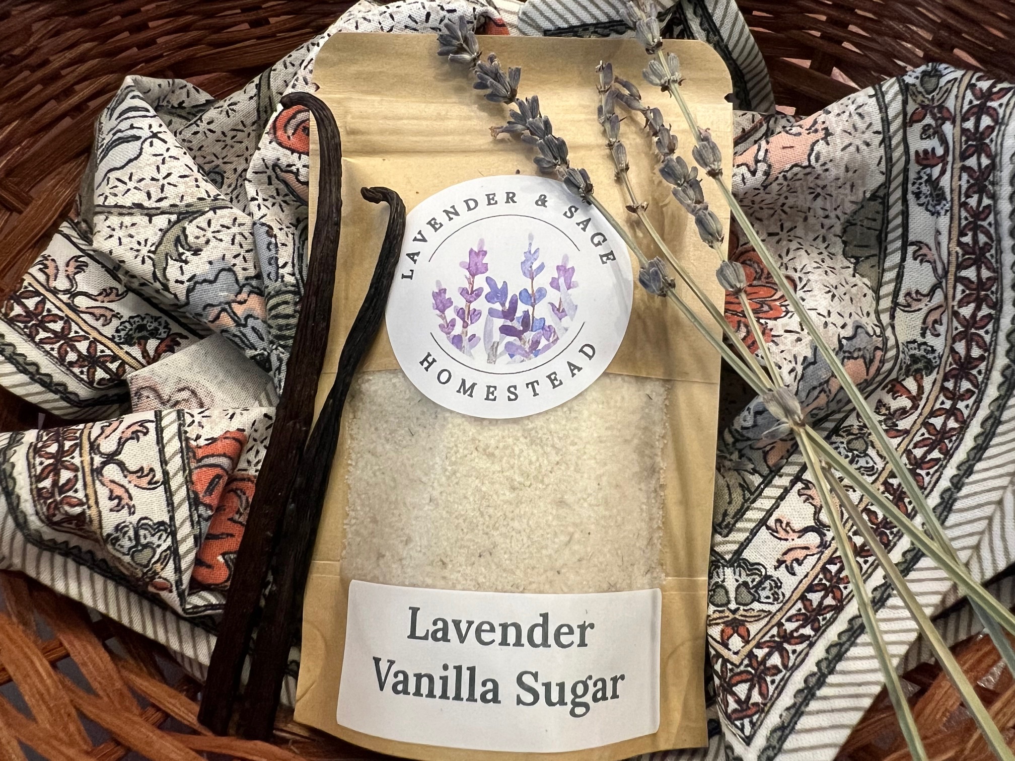 Picture of a bag of Lavender Vanilla Sugar