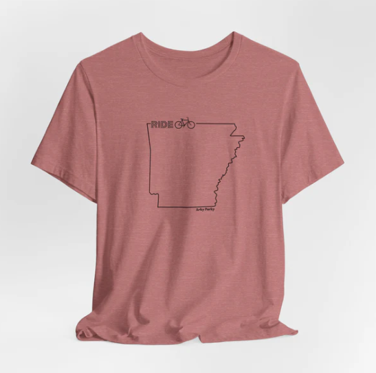 Arky Parky Bike Ride Arkansas Short Sleeve Tee - Image 2